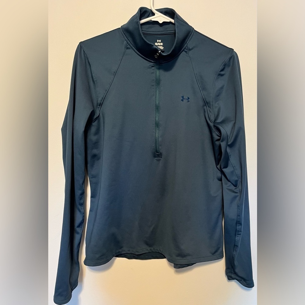 Under Armour Womens‎ ½ Zip Running Shirt Teal Size L